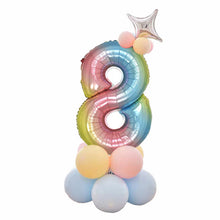 Load image into Gallery viewer, 32 Inch Foil Gradient Digital Balloons Set Number Balloon Happy Birthday Balloons Party Decor Kids Cartoon Hat Toy
